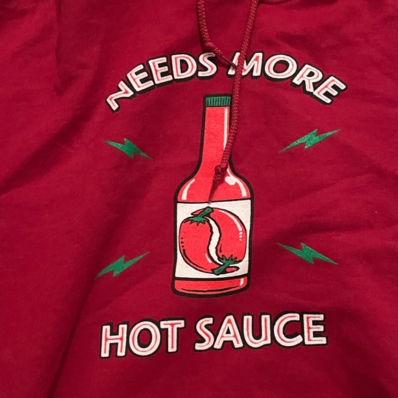 Hot Sauce Novelty Red Gildan Sweatshirt Unisex L - Picture 3 of 6
